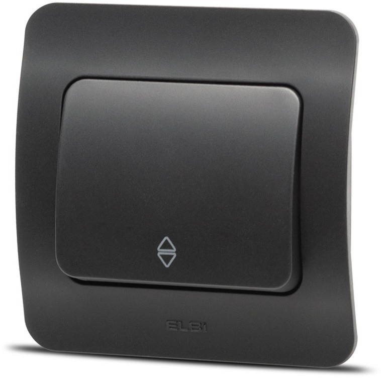 Jazz intrerupator cap scara, negru mat, Elbi - imagine 4